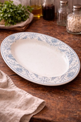 Plat ovale ancien - plat,