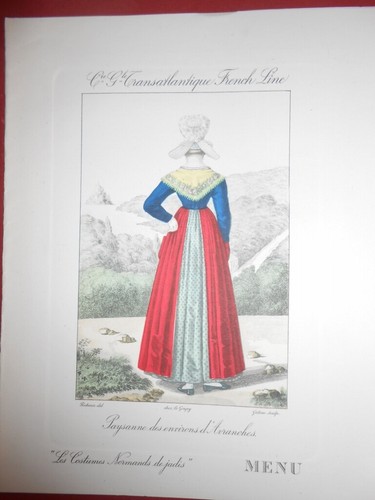 Ancien menu transatlantique - ancien,