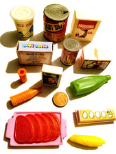 Boites Conserves Epicerie pour maison de poupée playmobil - barbie - 13 pièces
