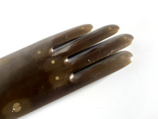 Ancien moule industriel pour gant / Antique Brass Industrial Factory Glove Form