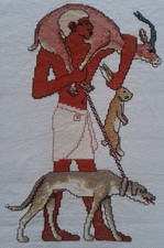 BRODERIE POINT DE CROIX POINT COMPTE EGYPTE CHASSEUR TOILE AIDA