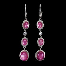 925 Argent Sterling Boucles Ovale Rubis 10x8mm Gemmes Naturelles Bijoux Cadeau