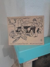 KLEBER ancien Carton Publicitaire PNEU V10  - BELLUS - NO PLAQUE EMAILLEE 