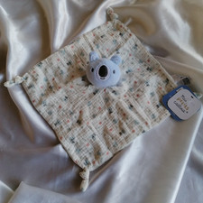 Doudou koala bleu, tissu