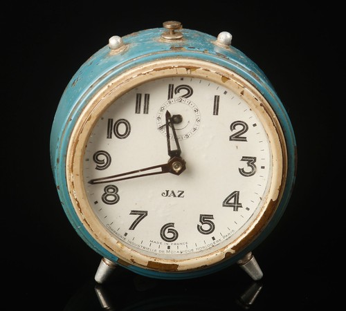 Ancien réveil jaz - jaz, bleu