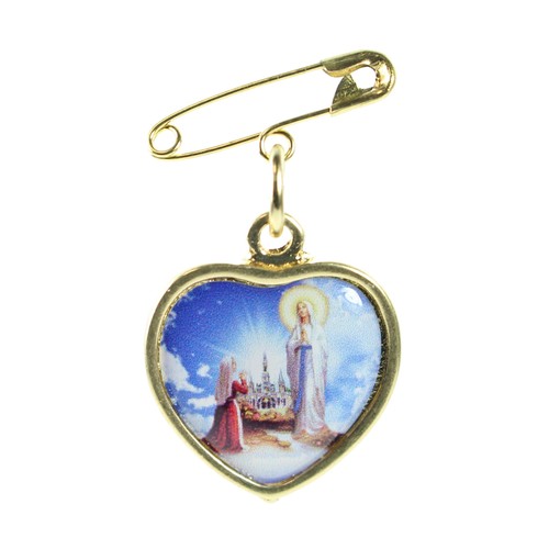 Broche métal doré - , coeur