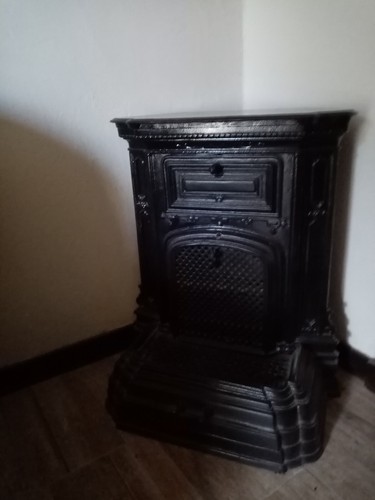 Poêle bois fonte ancien - bois,