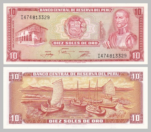 Pérou soles oro 1976 - 10, de