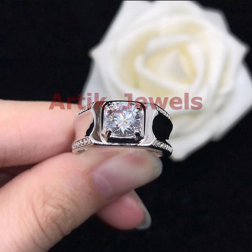 Moissanite avec plaqué - plaqué, or