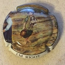 Capsule de champagne RIGOT J. M. (6a. avec un point de chaque côté du n°de tel.)