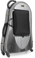 Deluxe Coffre pour Euphonium Sac Housse Rembourrage Etui Trolley Roulettes Case