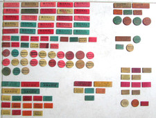 Lot 115 jetons bois Bonal