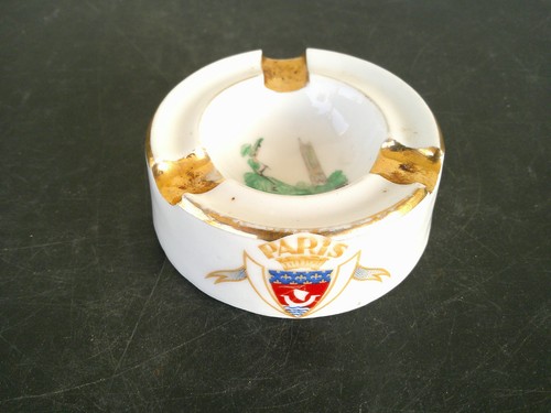 Cendrier rond art - deco, signe