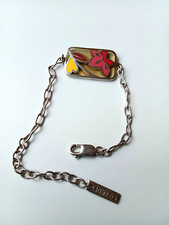 Bracelet vintage collection Flower KENZO -  chainette avec plaque bicolore
