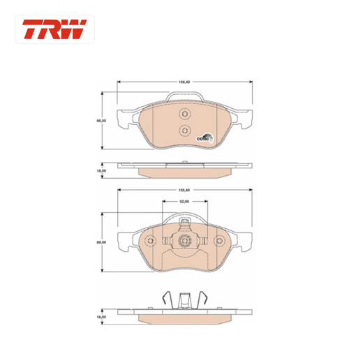 Kit plaquettes frein - de,