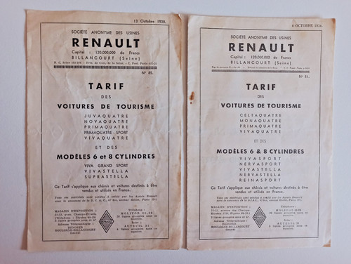 Brochure dépliant tarif des - dépliant,