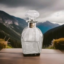 Superbe ancienne carafe a whisky en verre italien bouchon en liège