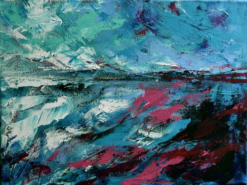Peinture toile paysage - peinture, s/