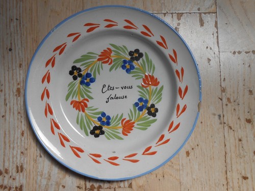 Ancienne assiette parlante - , de