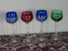 Rare lot 4 SUPERBES VERRES À VIN ROEMER en Cristal SAINT LOUIS MODÈLE TRAMINER 
