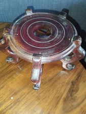 Ancien Support en Bois Sculpté Socle sur pieds pour Vase Céramique Chine Asie