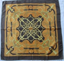 Auth foulard carré HERMÈS Paris " EPERON d'OR " Henri d'Origny 1974 _