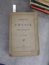 Budde Lehrbuch der Physik Allemand Monoyer ophtalmologie optique médecine