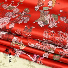 Chinois Satin Damassé Tissu