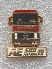 Pin’s Camion Renault AE 500 Magnum Cabine Remorque truck Signé Arthus Bertrand