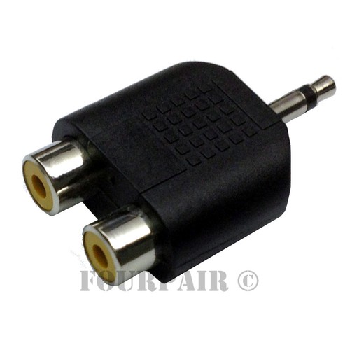 Dual rca female jacks - dual, 3.5mm