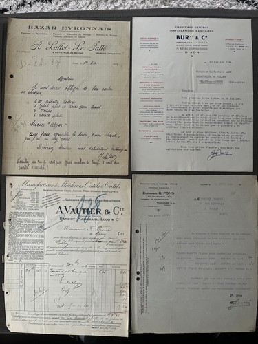 Lot factures anciennes - factures,