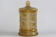 Pot couvert cristal Bohème cynégétique chasse (50439)