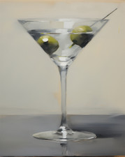 Art mural en verre Martini