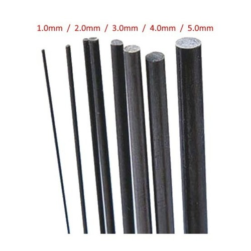 Jonc carbone 1mm - carbone, 1m