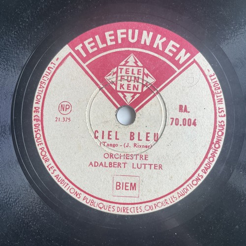 Rpm orch adalbert lutter - 78,