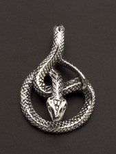 Pendentif Serpent en Argent 925 massif - 4.3g - Tibet # 25901 M3