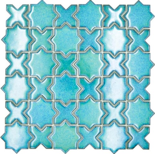 Carrelage mosaïque argent - carrelage,