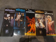 Lot 5 livrets paroles, accords mélodie: Nougaro / Beatles / Gainsbourg / Rita M