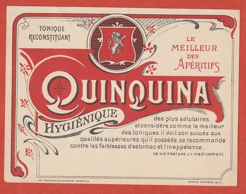Etiquette quinquina - etiquette,