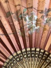 Grand Eventail Soie Peinte