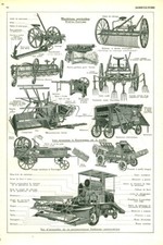 Document ancien machines agricoles  issu du livre de 1953