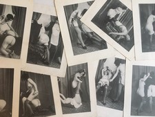 suite d'une collection de 10 planches de nu jeu erotica c.1930 revue photo