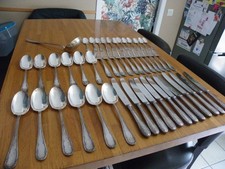 MENAGERE SFAM METAL ARGENTE 49 COUVERTS - LAMES INOX