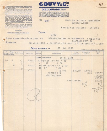 1933 gouvy dieulouard m - -,