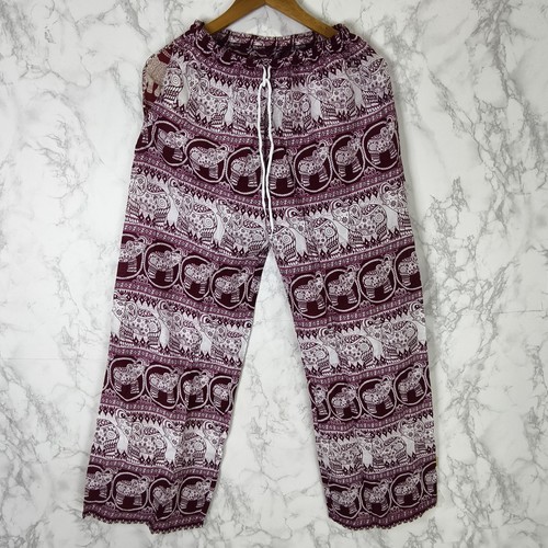 New elephant print drawstring - new,