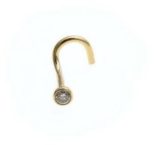 Nez piercing jaune 750 - piercing,