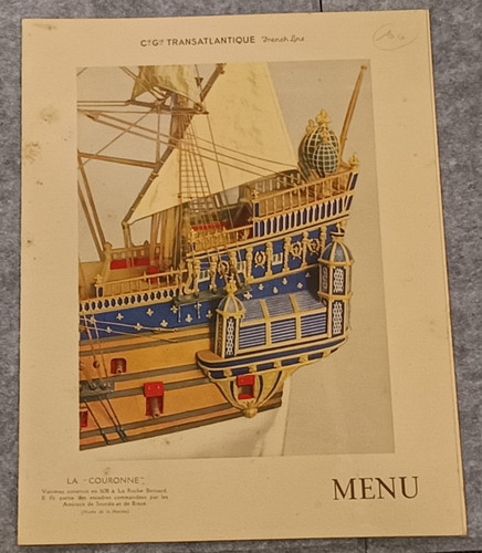 Menu paquebot normandie - menu, ♦