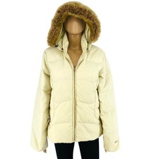 COLMAR Femme Beige Veste Puffer À Capuche En Duvet Taille 42 EU 38 UK 10 US 8