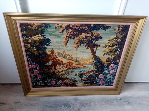 Grand tableau tapisserie fait - tapisserie,