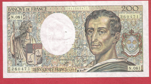 Billet 200 francs montesquieu - 200,